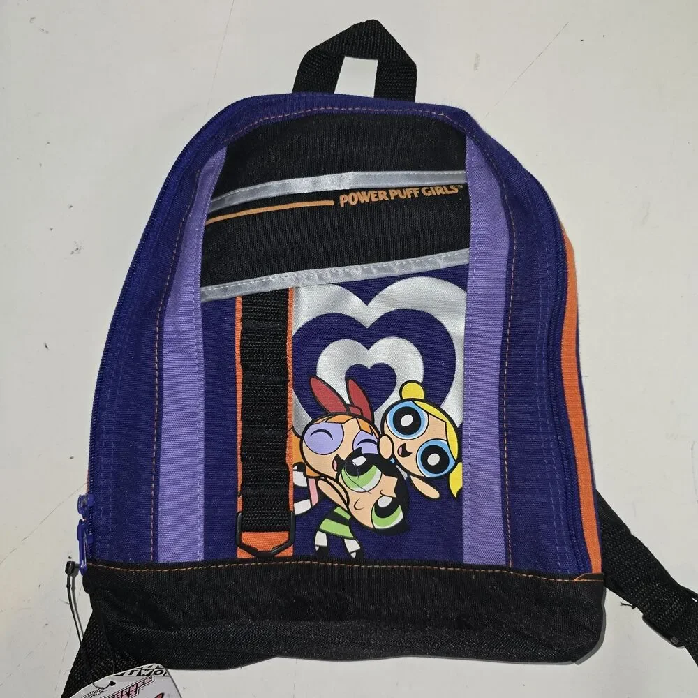 Cartoon Network Powerpuff Girls Mini Backpack Bag Purple Black Y2K 2000